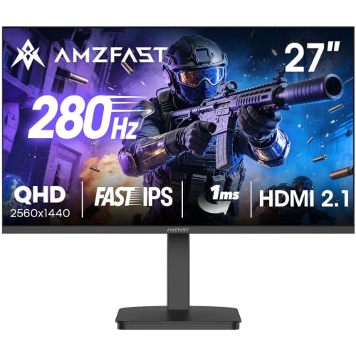 Amzfast 27 inch Gaming Monitor 280Hz WQHD Pro