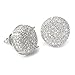 Men's Full Iced Out Cubic Zirconia Round Setting Screw Back Earring BE 11403