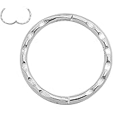 365 SLEEPERS 925 Solid Sterling Silver Australian Made 8mm - 14mm Faceted Hinged Sleeper Earrings Nose Lip Septum Tragus Hoop Segment Ring Nickel Free Hypoallergenic