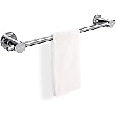 BOPai 24 inch Suction Cup Towel Bar – No Drill, for Smooth Surfaces Only, Chrome