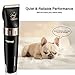 E-More Professional Cat Dog Clippers Low Noise Rechargeable Cordless Electric Pet Grooming Kit Tool Dog Hair Trimmer with Comb Guides scissors Nail Kits for Animals (Black)