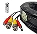 WennoW 50FT BNC Male Cable for Q-see/Zmodo / Lorex/Swann / Nightowl Indoor or Outdoor CCTV security camera with BNC male to male adapter