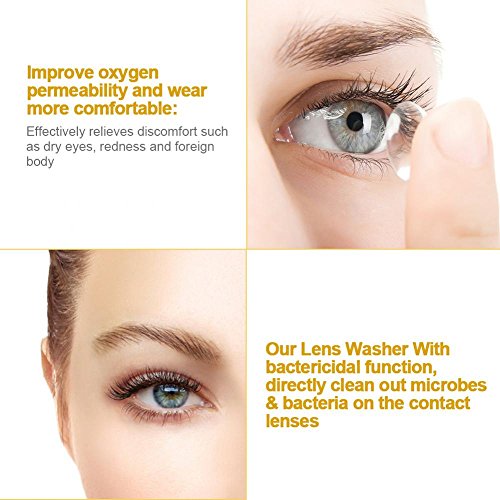Automatic Contact Lens Washer Cleaner Case Contact Lens Container Cute Mashroom, USB Charge(Yellow)