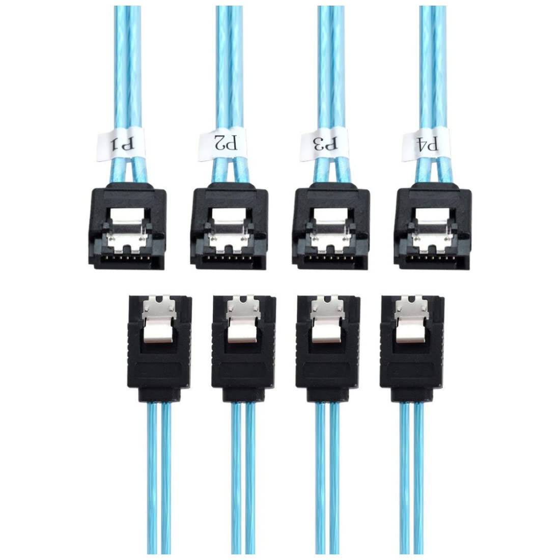 ChenYang CY SAS 4 SATA 7Pin Male Internal Host to 4 SATA 7pin Male Target Hard Disk 6Gbps Data Server Raid Cable 50cm