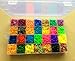 Kiserena Loom Band Refill Kit - Includes 7000 Rainbow Rubber Bands in 28 Different Colors, 350 S Clips, 12 Charms, 100 Beads and Mega Organizer Case - Perfect Birthday Gift for Kids