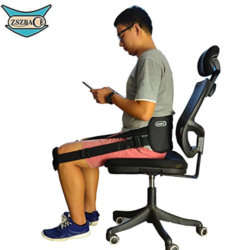 Posture Correcting Lumbar Support with Adjustable Straps Keeps Back Straight Suitable in Office ,At Home ,Outdoors