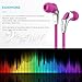 Portable HI-FI Stereo In-ear Earphone with Hands-free In-line Microphone - Rose