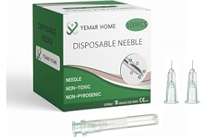 Yemar Home 32Ga 5/32inch with Cap for Lab, Measurement, Transfer of Liquids（100 Pack）