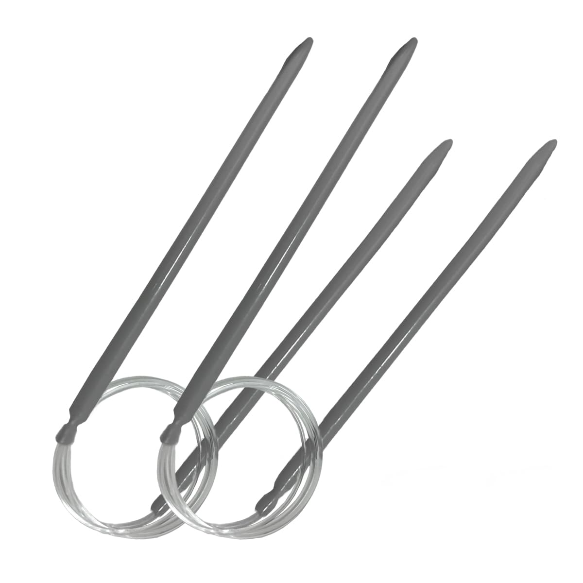 2 Sets of Metal Circular Knitting Needles, Double Pointed Knitting Needles 7mm to 80cm Fixed for Beginners and Professionals, Craft Projects and Textiles (2 pcs, 7mm)