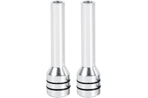 Qiilu 2Pcs Car Truck Aluminum Interior Door Lock Knob Pins Cover for Car SUV Truck Automobile(Silver), Universal for Vehicles with Hole Diameter of 5.5mm Thread