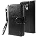 Galaxy Note Edge Case, Note Edge Case, Style4U Premium PU Leather Stand Wallet Case with ID Credit Card/Cash Slots for Samsung Galaxy Note Edge+ 1 Stylus [Black]