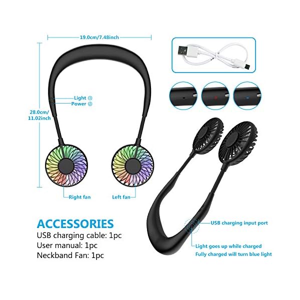 Portable-Neck-Fan-Handsfree-Mini-Fan-USB-Rechargeable-Wearable-Neckband-Fan-Necklace-Fan-Cooler-Fan-with-Dual-Wind-Head-3-Speeds-Setting-for-Traveling-Sport-Outdoor-Camping-Office-All-Black Portable Neck Fan, Handsfree Mini Fan USB Rechargeable Wearable Neckband Fan, Necklace Fan, Cooler Fan with Dual Wind…