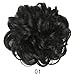 BARSDAR Messy Hair Bun Extensions Hairpiece for Women Updo Scrunchie Hair Piece (1# Jet Black)