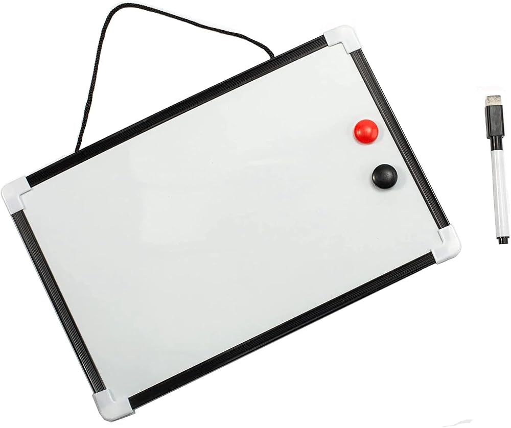 JKG Small A4 Whiteboard with Eraser Pen Magnets Portable Magnetic Board