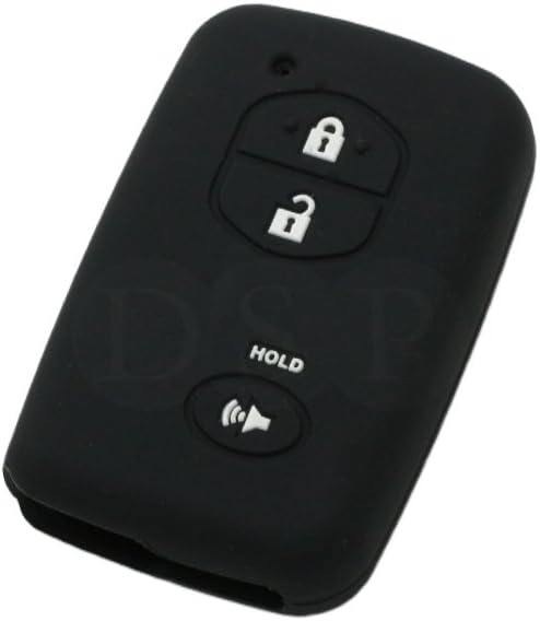 BROVACS Silicone Cover Protector Case Holder Skin Jacket Compatible with TOYOTA 3 Button Smart Remote Key Fob CV2404 Black