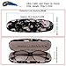 Hard Shell Clamshell Eyeglasses Case, Philley Floral Fabrics Portable Glasses Protection Case(C)