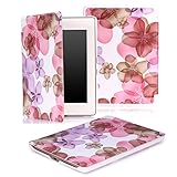 MoKo NOOK GlowLight Plus case, Slim Shell Case for Barnes & Noble Nook GlowLight Plus 2015 Tablet, Floral PURPLE