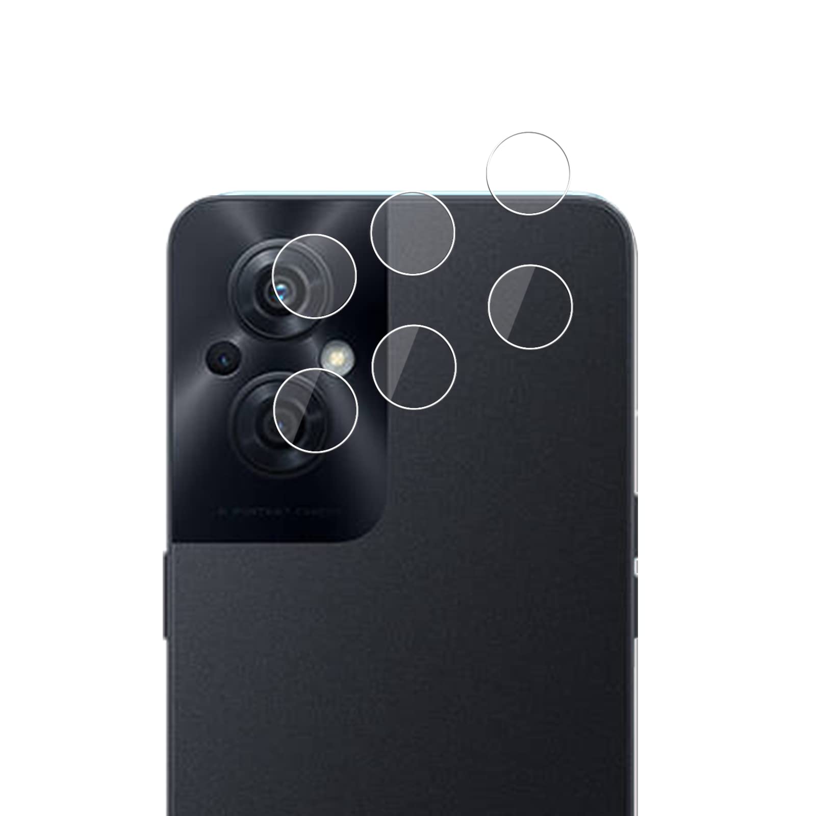 ROVLAK Camera Lens Protector compatible with Oppo Reno8Z Camera Screen Protector 3-Pack 9H Scratch-Proof Explosion-Proof Tempered Glass Camera Lens Protective Film
