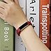 iGK Leather Replacemnt Bands Compatible for Fitbit Alta and Fitbit Alta HR, Genuine Leather Wristbands with Stainless Steel Buckle Red
