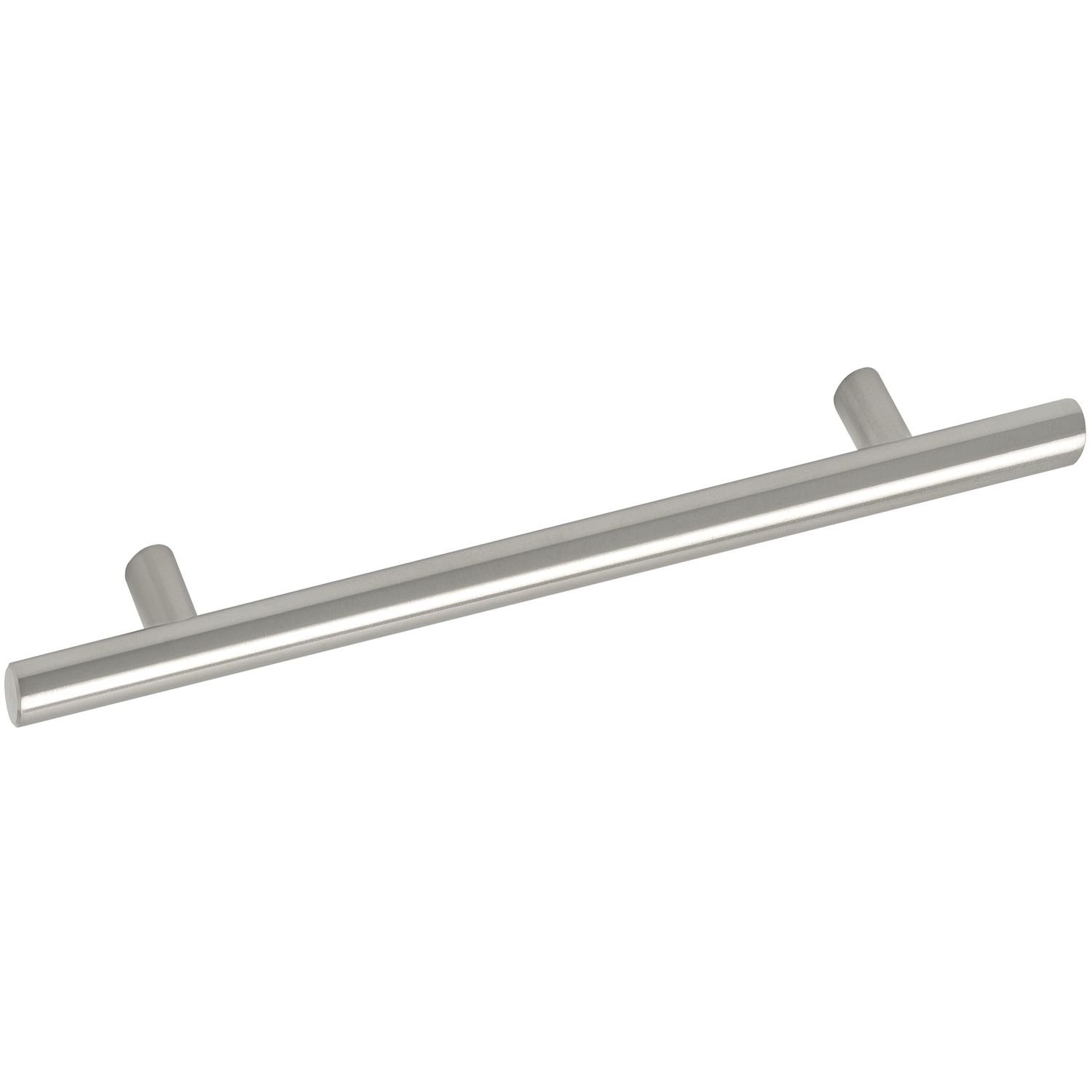OBF Grimme Eibonie 08 215417.17 Furniture Handle (Barell) Diameter 12 mm Width 250 mm Bar Handle Brushed Stainless Steel Silver Hole Spacing 190 mm