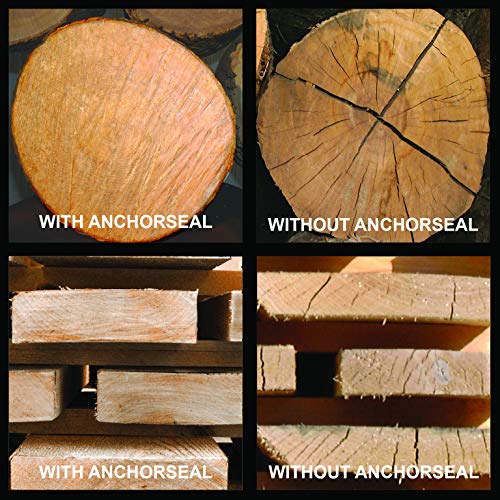 ANCHORSEAL 2 Log & Lumber end Grain Sealer - Prevents up to 90% of end Checks (Drying Splits) on Cut Ends of Wood & Decks. Green Wood Sealer for Turning Blanks & Bowls.