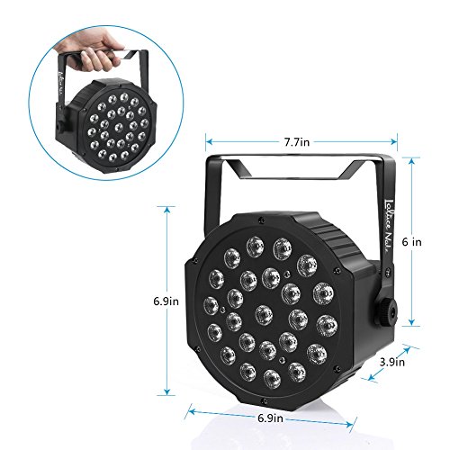 Par Stage Light, LaluceNatz 24LED RGBW Par Can with Remote Control DMX Lights for Church Wedding Party Stage Lighting - Thumbnail 6