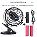 BLUBOON Clip on Fan Battery Operated Fan Portable for Baby Stroller 5 inches (Two Batteries, one for Backup)