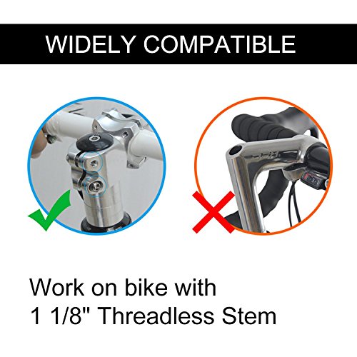 MTB Bicycle Bike Riser, Fork Stem Extender Bicycle Handlebar Alloy Stem Head Up Adapter Flexible and Easy Installation Adaptor 1-1/8" Rise 28.6 x 117mm