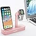 Apple iPhone/iWatch Charger Stand[iPhone Cord Included], Lecxci iWatch and iPhone Charging Dock Station Stand for iWatch Series 1/2 / 3[38mm/42mm], iPhone 6/ 6s / 7 7 Plus / 8 8 Plus (Rose Gold)
