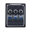 Boddenly-Digital-Voltmeter-12V-31A-Dual-USB-4-Gang-Waterproof-Marine-Boat-Car-Blue-Led-Switch-Panel-Toggle-Switches