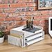 MyGift 3-Tier Shabby Whitewashed Wood Office Desktop Document Tray & Mail Sorter
