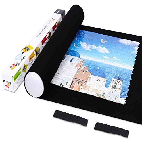 LAVIEVERT Jigsaw Puzzle Mat Roll Up, Portable Puzzle Board for Easy Transport & Storage, Long Box Package, No Folded Creases, Felt Mat Saver Keeper for Games Up to 1500 Pieces