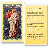 Hirten The Beatitudes Laminated Catholic Prayer Holy Card, Single Card – Inspirational Pocket Devotional for Living the Gospel Daily