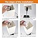 lifeholder Table Lamp, Nightstand Lamp Built in Dual USB Charging Port & One Outlet, Black Iron Base USB Lamp with Warm White LED Bulb, USB Table Lamp Perfect for Bedroom, Office(Square)…
