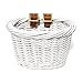 Colorbasket Kid's Front Handlebar Wicker Bike Basket - White EV01495