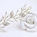 Yean Gold Leaf Bride Wedding Headband Pearl Bridal Hair Accessories Headpiece for Women