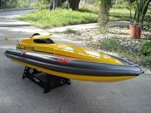 yellow rc boat