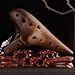 L'MS Professional 12 Hole Alto C Ocarina Ceramic Masterpiece Collectible Woodwind Instruments Flute (Smoked-Coffee)