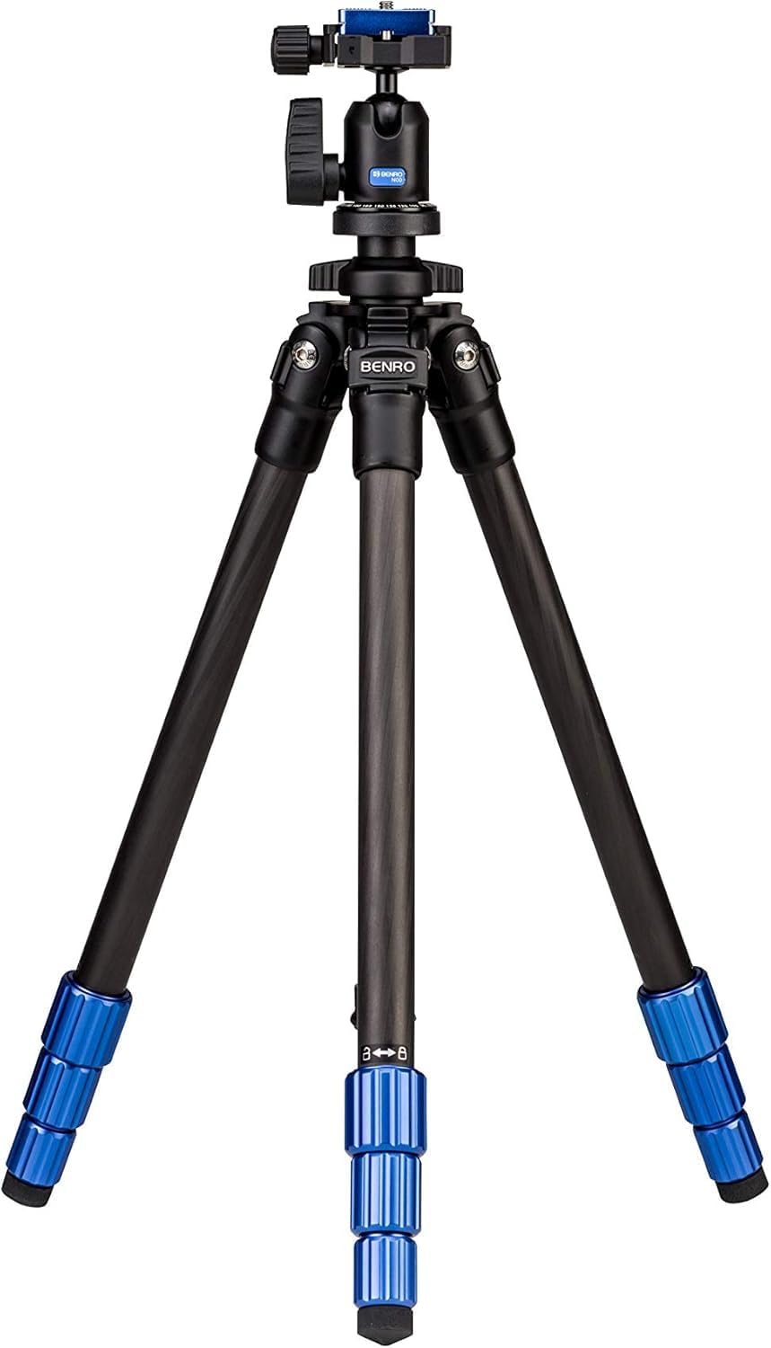 Benro SLIM Carbon Fibre Lightweight Travel Tripod Kit (TSL08CN00) Compact Design, 8.8lb Capacity, Arca-Swiss Ball Head, and Reversible Centre Column