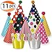 Cefanty Party Hats 11 Pack Fun Cone Party Hats for Kids or Adults Multicoloured
