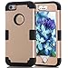 Asstar 3 in 1 Hard PC+ Soft TPU Impact Protection Heavy Duty Shockproof Full-Body Protective Case for Apple iPhone SE / iPhone 5 5S - Gold black