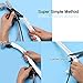 White Cable Organizer Cord Wire Cover Hider Sleeve Management 2 PCS, VIWIEU Clutter Free Coiled Tube Wire Concealer with Cable Tie Clips System for TV PC Computer Home Entertainment Wall