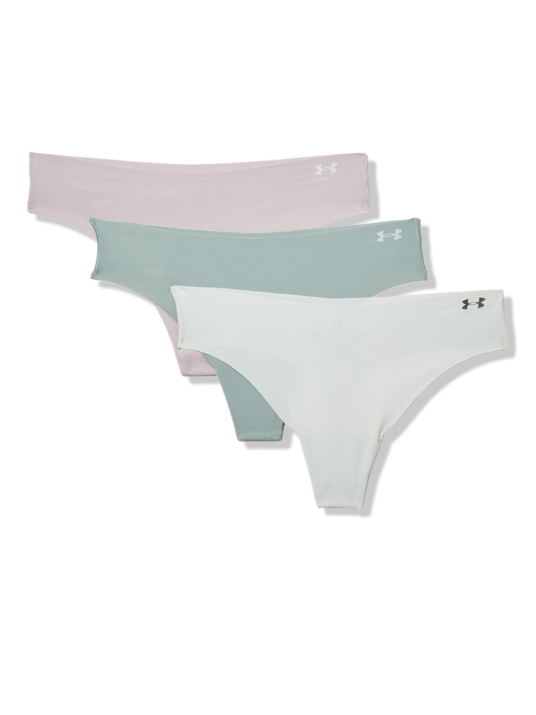Under Armour UA PURE STRETCH NO SHOW THONG -SOLID 3PK, GRAY DAWN, XS Image