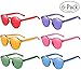 RTBOFY 10 Pairs Rimless Round Sunglasses, Thanksgiving Day Party Sunglasses Colored Glasses Transparent Round Super Retro Sunglasses