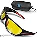 BLUPOND Night Driving Glasses - Chopper - Semi Polarized Night Diver Clear Vision Motorcycle Riding - TAC Anti Glare