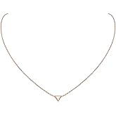 ChicSilver Personalized 925 Sterling Silver Dainty Small Heart/Star/Moon/Dot/Triangle Pendant Necklace for Women, Silver/Gold/Rose Gold/Black (with Gift Box)