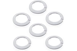 MroMax Fit 3.5" Outer Diameter Pipe Flange Cover Decoration, 90mm Plastic PP Radiator Escutcheon Plate, Collar for Wall Pipes Tube Decoration 1Pc (White)
