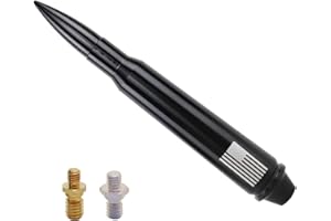 MFC 5.7" Black Antenna Mast Compatible with for Jeep Wrangler JK JL TJ Gladiator JT 1997-2021 Heavy Gauge Billet Aluminum Aerial Replacement