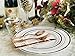 Be Good or Better BGB Rose Gold Plastic Dinnerware 130 Pieces, 26 Guests, Rose Gold Plastic Plates with Rose Gold Silverware - include Dinner Plates, Salad Plates, Forks, Knives, Spoons