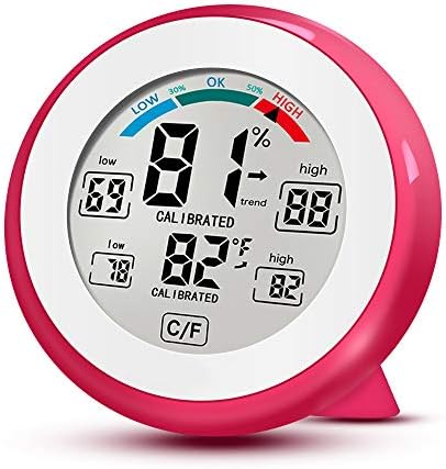dxrise Wireless Humidity Gauge Digital Hygrometer Indoor Temperature and Humidity Monitor meter with Accurate Monitor Clear Reading, Min/Max Records, C/F switch